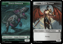 Fungus Dinosaur (0012) // Vampire Demon (0015) Double-Sided Token - Foil